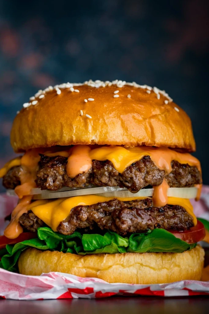 The Best Cheese for Burgers: A Cheesemonger's Guide 22 Double cheeseburger with melted cheese