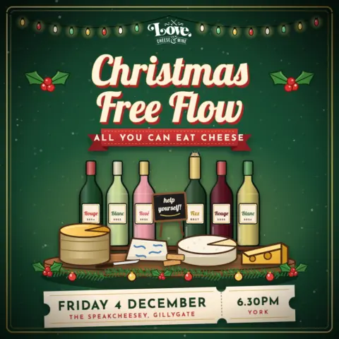 Friday 4th December 2026 – Christmas Free Flow at the Speakcheesey