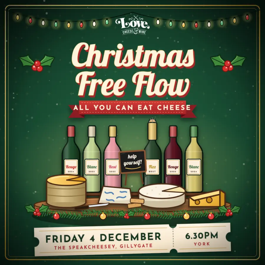 Friday 4th December 2026 – Christmas Free Flow at the Speakcheesey