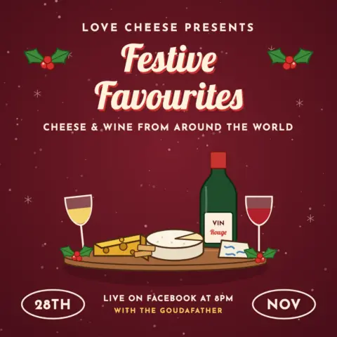 Saturday 28th November 2026 – Festive Favourites Cheese and Wine Virtual Tasting